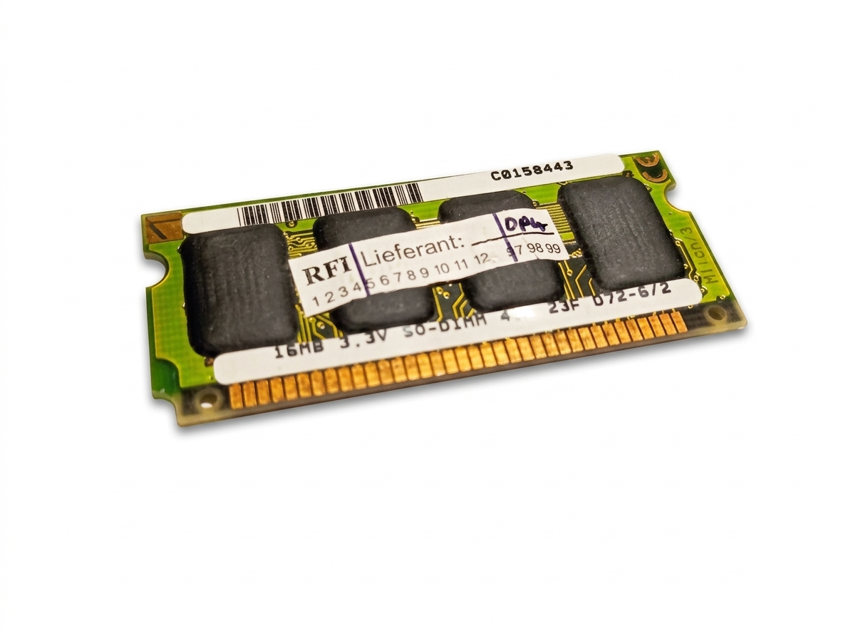 16 MB Ultra-Retro Laptop RAM 72-Pin SO-DIMM (3.3V) – Rare Epoxid-COB-Bauweise (2 Stk. verfügbar)